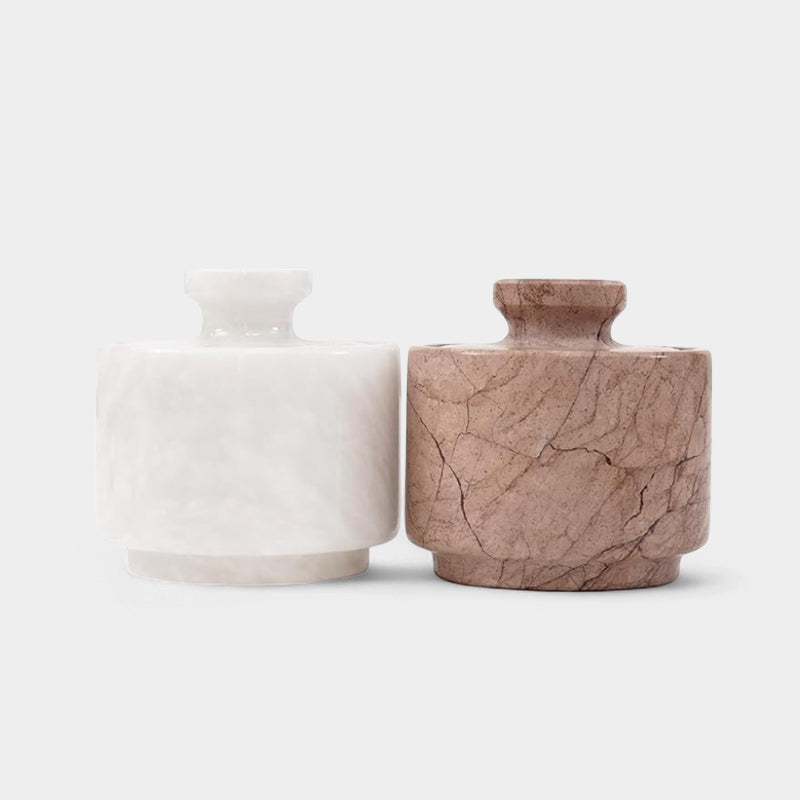 Handcrafted Marble Salt Cellar Set