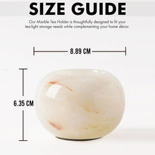 Load image into Gallery viewer, Marble Tea Light Candle Holder Set of 2 - White Onyx
