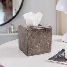 Load image into Gallery viewer, Marble Tissue Box Holder - Square
