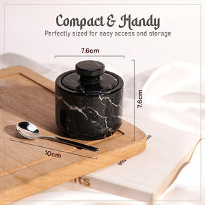 Marble Single Salt Cellar With Spoon