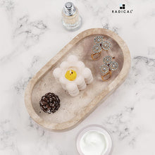 Load image into Gallery viewer, Marble Oval Tray with Stand
