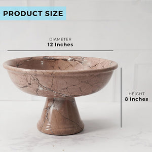 Artisanal Marble Fruit Bowl Stand