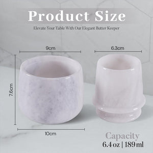 Marble Butter Keeper With Lid