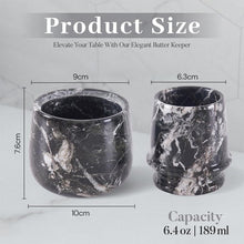 Load image into Gallery viewer, Marble Butter Keeper With Lid
