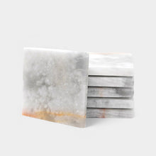 Load image into Gallery viewer, Marble Square Coaster Plates Set
