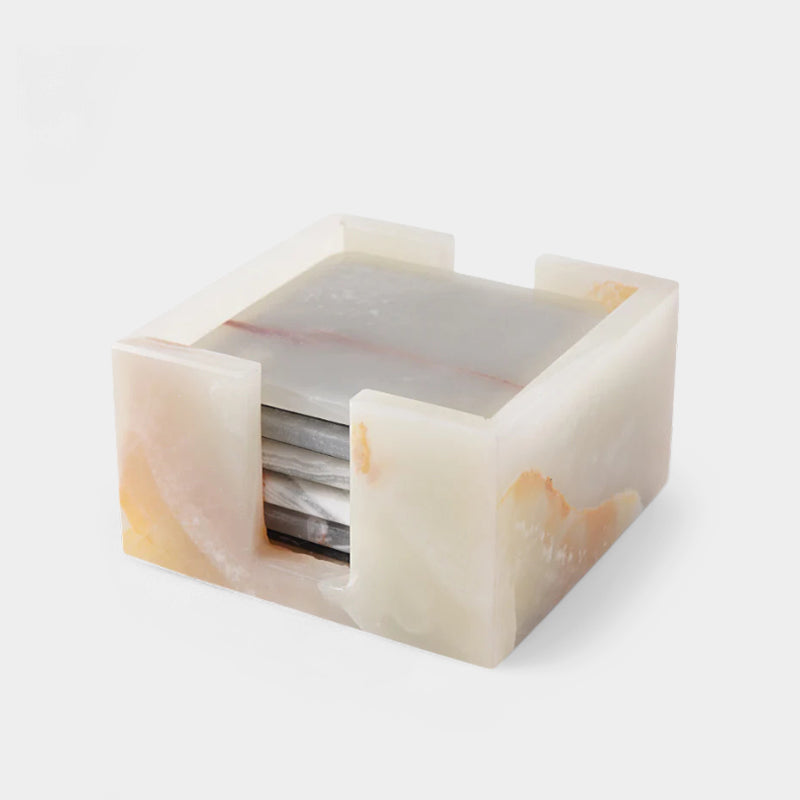 Marble Square Coasters Set
