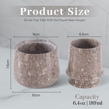 Load image into Gallery viewer, Marble Butter Keeper With Lid
