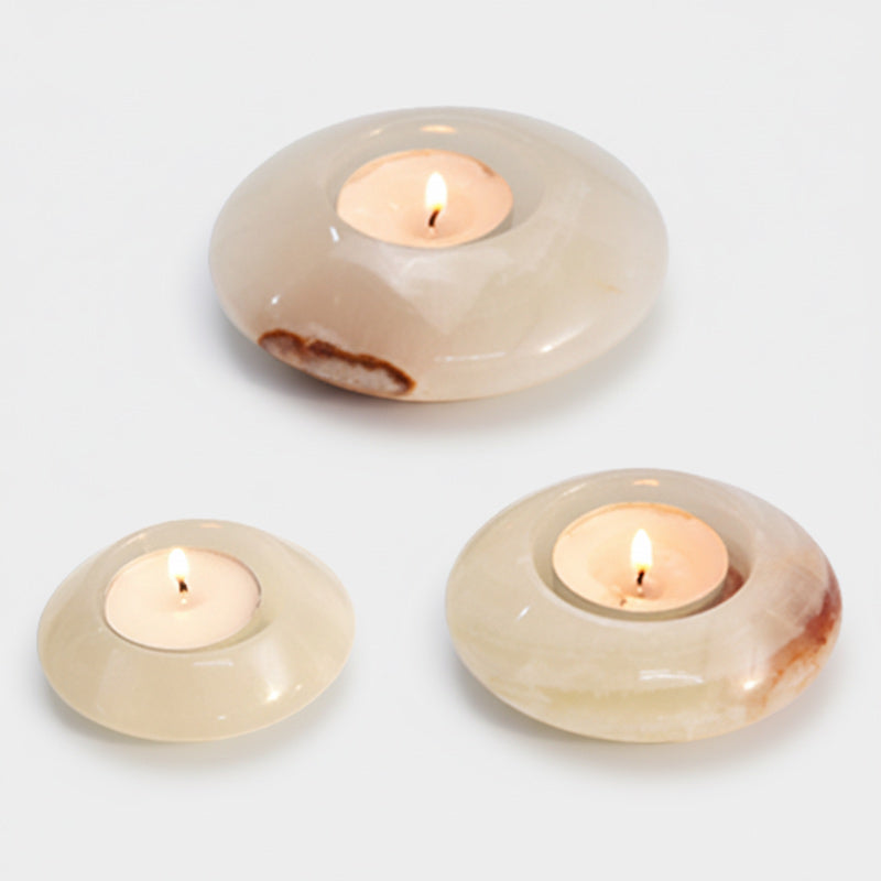 Marble Tea Light Candle Holder Set of 3