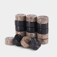 Load image into Gallery viewer, Checkers Pieces - Oceanic &amp; Black
