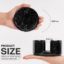 Load image into Gallery viewer, Round Coaster Set With Holder - Set of 4
