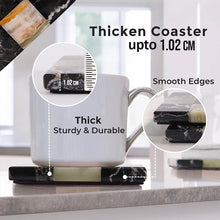 Load image into Gallery viewer, Marble Coasters Set of 4 - Checker Design
