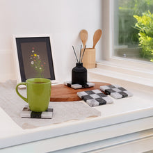Load image into Gallery viewer, Marble Coasters Set of 4 - Checker Design

