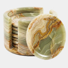 Load image into Gallery viewer, Round Coaster Set With Holder - Set of 8
