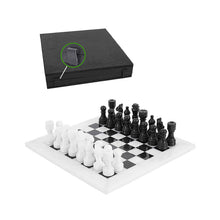 Load image into Gallery viewer, Marble 30cm Chess Set - White &amp; Black
