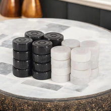 Load image into Gallery viewer, White and Black Checkers Figures Set
