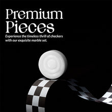 Load image into Gallery viewer, White and Black Checkers Figures Set
