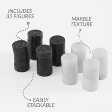 Load image into Gallery viewer, White and Black Checkers Figures Set
