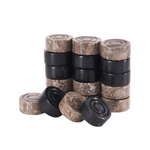 Load image into Gallery viewer, Checkers Pieces - Oceanic &amp; Black
