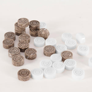 Checkers Pieces - Oceanic & White