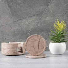 Load image into Gallery viewer, Marble Bliss Coaster Set - Round
