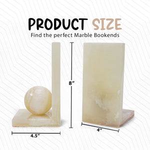 Marble L-Shaped Bookends