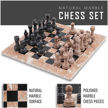 Load image into Gallery viewer, marble-38cm-chess-set-marinara-and-black-2
