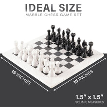 Load image into Gallery viewer, marble-38cm-chess-set-with-storage-box-white-black-7
