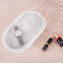 Load image into Gallery viewer, marble serving tray, bathroom tray, coffee table tray, decorative tray
