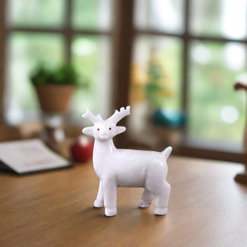 marble animal sculptures, deer statue