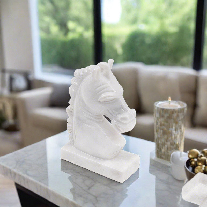marble animal sculptures, horse statue