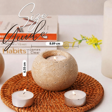 Load image into Gallery viewer, Marble Tea Light Candle Holder Set of 2 - Medium
