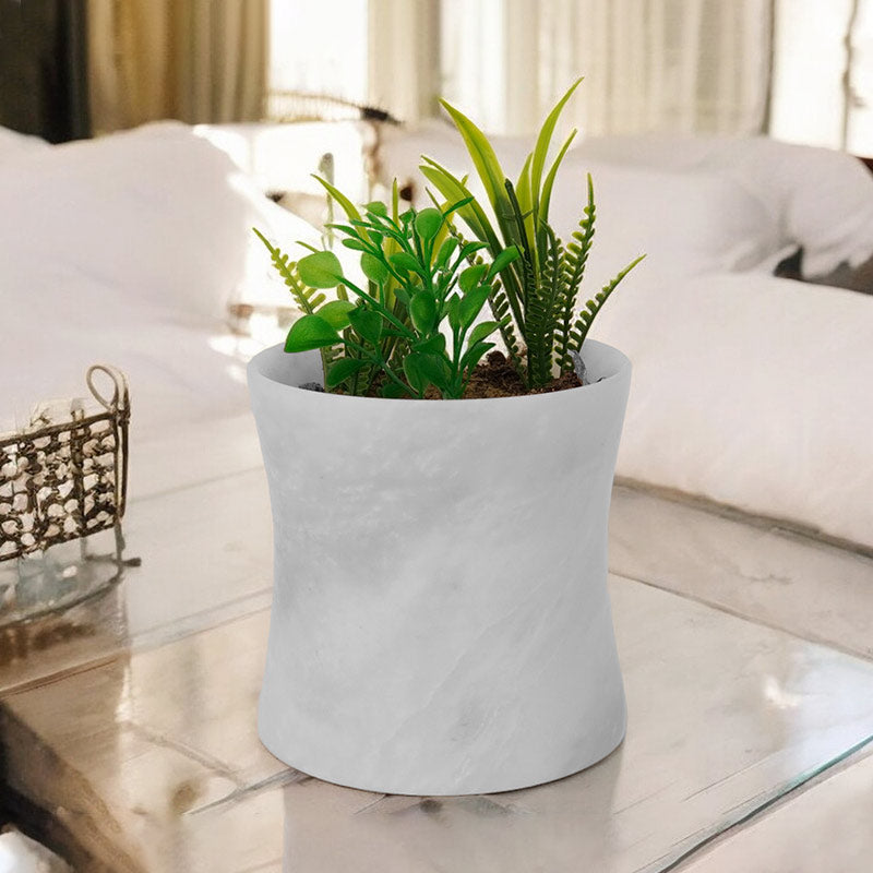 planter, indoor planter, marble planter