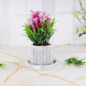 planter, indoor planter, marble planter