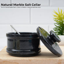 Load image into Gallery viewer, salt cellar with spoon, salt jar
