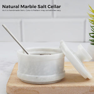 salt cellar with spoon, salt jar