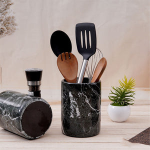 utensil holder-marble utensil holder