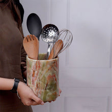 Load image into Gallery viewer, utensil holder-marble utensil holder
