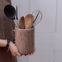 Load image into Gallery viewer, utensil holder-marble utensil holder
