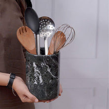 Load image into Gallery viewer, utensil holder-marble utensil holder
