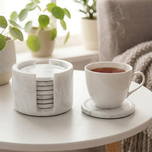Load image into Gallery viewer, Round Coaster Set With Holder - Set of 8
